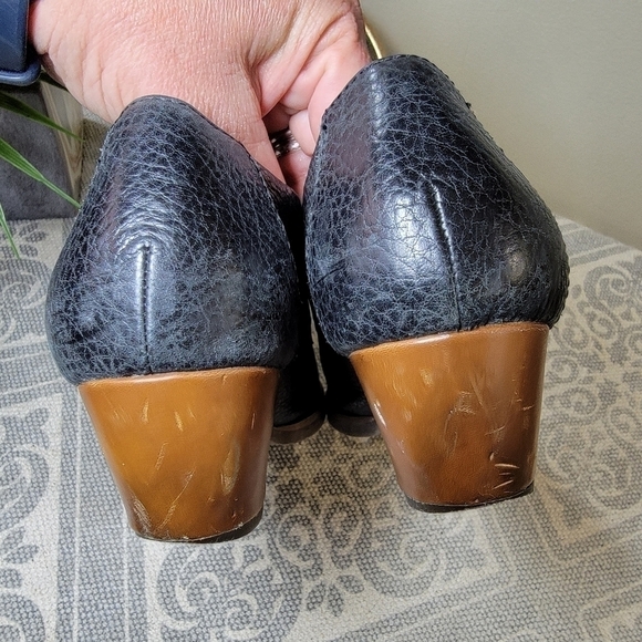 Kork-Ease | 6.5 Black Pebbled Leather Ankle Boots Monks Strap - Picture 11 of 16